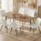 VASAGLE Dining Chairs, Upholstered Kitchen Chairs, Set of 6, Cloud White and Ink Black