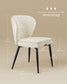 VASAGLE Set of 4 Cream White Upholstered Dining Chairs in PU Leather