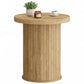 VASAGLE Round Side Table – Natural Brown