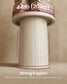 VASAGLE Round Side Table – Travertine Beige