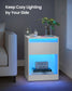 Nightstand with Charging Station & LED FredCo