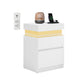 VASAGLE Kailyn Nightstand with Power Outlets, Sliding Lid | ULET650WB01S