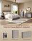 VASAGLE Farmhouse Nightstand with Charging Station and Drawer – Washed Gray