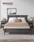 VASAGLE Farmhouse Nightstands with Charging Station, Set of 2 – Misty Gray