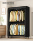 SONGMICS Heavy-Duty Rolling Clothes Rack – Ink Black – 43.3"L x 15.8"W x 78.3"H | ULGR415B01