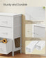 SONGMICS Dresser with 9 Fabric Drawers, TV Stand for Tvs Up to 55 Inches – Cloud White