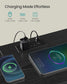 SONGMICS 2 LED Charging Nightstands with 3 Drawers Ink Black