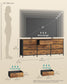 SONGMICS Dresser with 9 Fabric Drawers, TV Stand for Tvs Up to 70 Inches – Rustic Brown, Ink Black