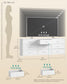 SONGMICS Dresser with 9 Fabric Drawers, TV Stand for Tvs Up to 70 Inches – Cloud White | ULGS233WH02S