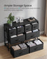 SONGMICS Wide Fabric Dresser with Eight Drawers and Steel Frame – Ink Black