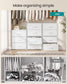 SONGMICS Closet Organizers and Storage – Cloud White – 13.2"D x 19.5"W x 16.7"H