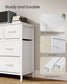 SONGMICS Wide Bedroom Dresser with 10 Fabric Drawers – Cloud White