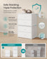 SONGMICS Closet Organizers and Storage – Cloud White – 15.2"D x 23.1"W x 16.7"H