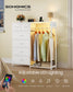 SONGMICS 3-in-1 Closet Organizer with LED Lights and Charging Station – Cloud White