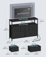 SONGMICS Dresser with App-Controlled LED Lights, 5 Fabric Drawers Dresser – Ink Black