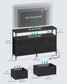 SONGMICS Dresser with App-Controlled LED Lights, 7 Fabric Drawers Dresser – Ink Black