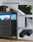 SONGMICS Wide Bedroom Dresser with 6 Drawers & Open Shelf – Ink Black – 11.8"D x 44.8"W x 26.8"H