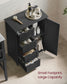VASAGLE Storage Cabinet with Drawers and Door – Ink Black