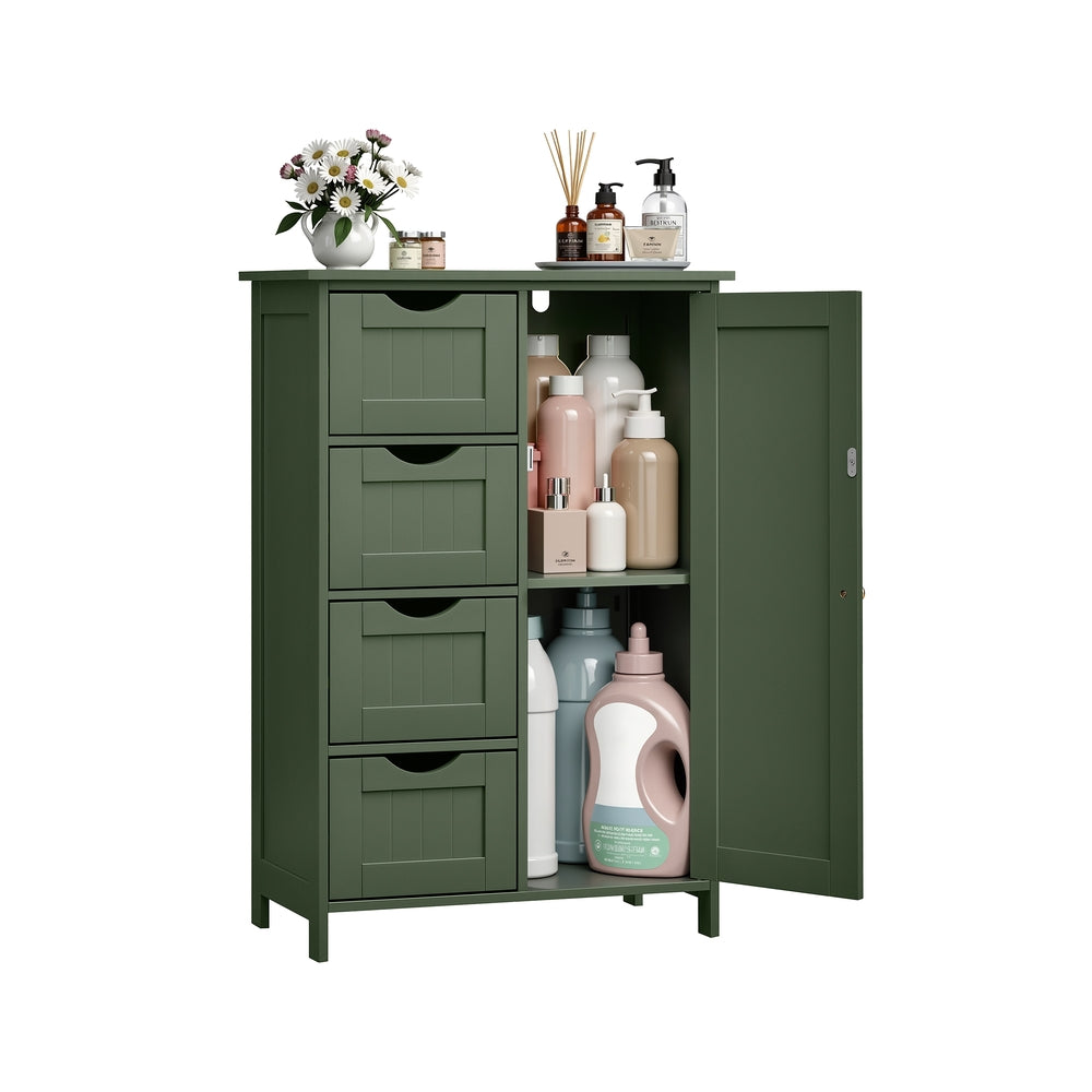 VASAGLE Storage Cabinet with Drawers and Door – Sage Green