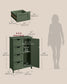 VASAGLE Storage Cabinet with Drawers and Door – Sage Green