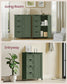 VASAGLE Storage Cabinet with Drawers and Door – Sage Green
