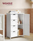 VASAGLE Storage Cabinet with Drawers and Door – Cloud White – 13.8"D x 25.6"W x 35.4"H