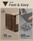 SONGMICS HOME Storage Bench, Superfast Toolless Assembly – Natural Walnut, Slate Gray