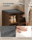 SONGMICS HOME Storage Bench, Superfast Toolless Assembly – Natural Walnut, Slate Gray