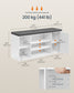 SONGMICS HOME Storage Bench, Shoe Rack, White and Gray – Snow White, Slate Gray