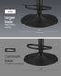 VASAGLE Bar Stools, Set of 4 Swivel Bar Chairs, Adjustable Height, Ink Black