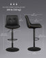 VASAGLE Bar Stools, Set of 4 Swivel Bar Chairs, Adjustable Height, Ink Black