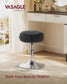 VASAGLE Vanity Stools Set of 2, Makeup Vanity Chairs, Modern, Ink Black