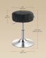VASAGLE Vanity Stools Set of 2, Makeup Vanity Chairs, Modern, Ink Black