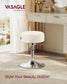 VASAGLE Vanity Stools Set of 2, Makeup Vanity Chairs, Modern, Cream White