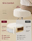 VASAGLE Vanity Stools Set of 2, Makeup Vanity Chairs, Modern, Cream White