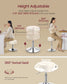 VASAGLE Vanity Stools Set of 2, Makeup Vanity Chairs, Modern, Cream White
