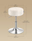 VASAGLE Vanity Stools Set of 2, Makeup Vanity Chairs, Modern, Cream White