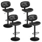 VASAGLE Bar Stools, Height Adjustable Kitchen Barstools, Set of 4, Ink Black