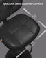 VASAGLE PU Leather Swivel Bar Stools with Back and Footrest – Ink Black