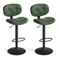 VASAGLE Bar Stools, Height Adjustable Kitchen Barstools, Set of 2, Forest Green