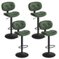 VASAGLE Bar Stools, Height Adjustable Kitchen Barstools, Set of 4, Forest Green