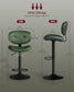 VASAGLE Bar Stools, Height Adjustable Kitchen Barstools, Set of 2, Forest Green