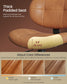 VASAGLE PU Leather Swivel Bar Stools with Back and Footrest – Caramel Brown