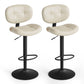 VASAGLE PU Leather Swivel Bar Stools with Back and Footrest – Cream White