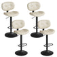 VASAGLE Bar Stools, Height Adjustable Kitchen Barstools, Set of 4, Cream White
