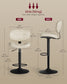 VASAGLE PU Leather Swivel Bar Stools with Back and Footrest – Cream White