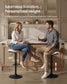 VASAGLE PU Leather Swivel Bar Stools with Back and Footrest – Cream White