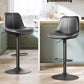 VASAGLE Bar Stools Set of 2, Adjustable Height Swivel Barstools, Ink Black