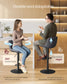 VASAGLE Bar Stools Set of 2, Adjustable Height Swivel Barstools, Ink Black