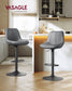 VASAGLE Bar Stools Set of 4, Adjustable Height Swivel Barstools, Slate Gray